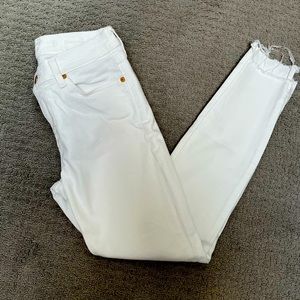 7 for all Mankind Ankle Gwenevere White Jean